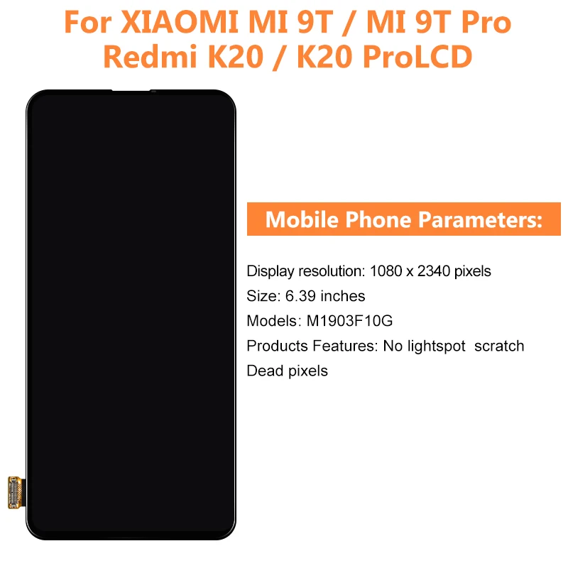 Choice AMOLED For Xiaomi MI 9T LCD 9T Pro Display Touch Screen Digitizer For Xiaomi Redmi K20 LCD K20 Pro Display Replacement