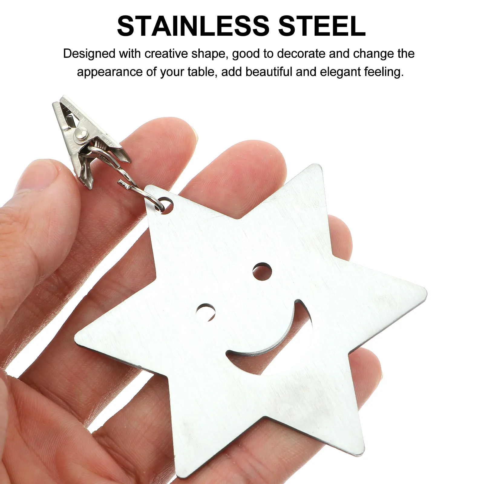 

Table Dining Cloth Pendant Clip Tablecloth Cover Weights Rectangle on Stainless Steel