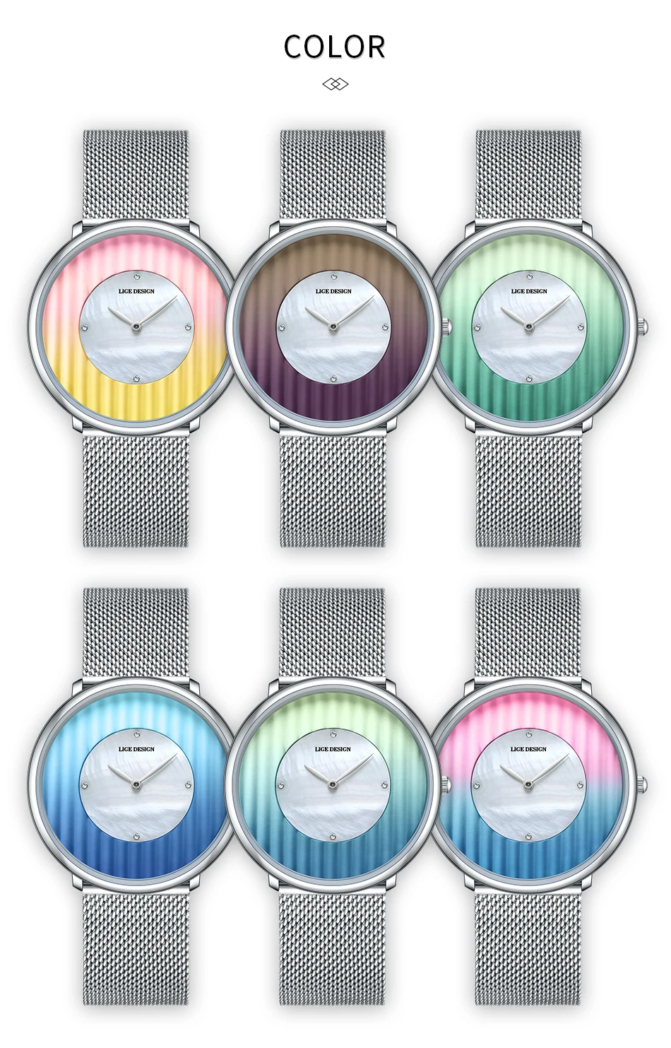 

LIGE 2025 new creative watches women's waterproof quartz Ladies Watch luxury Fashion simple Watch for Women Relogio Feminino+BOX