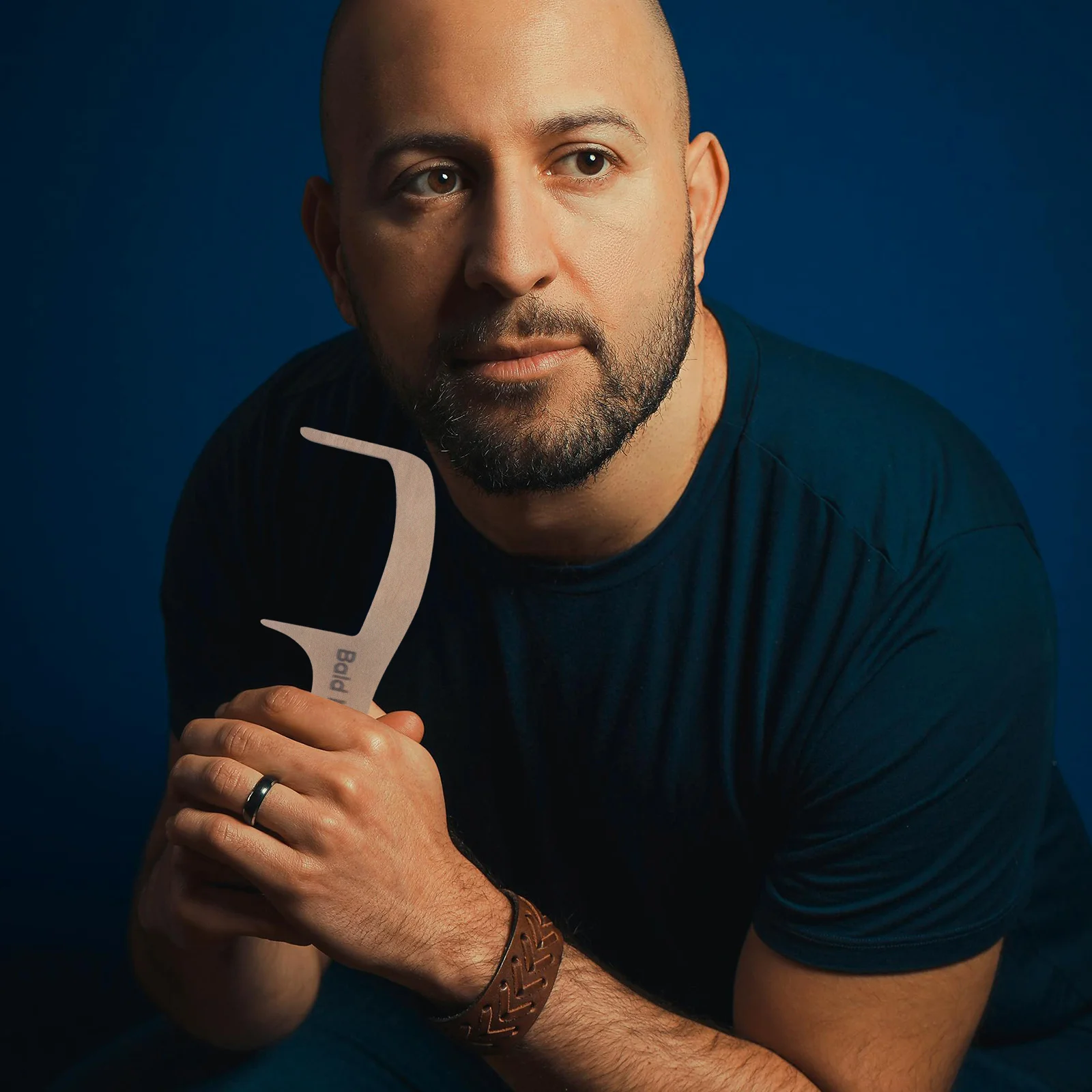 

Wooden Comb for Bald Men Smooth Hairless Grooming Tool Gift Handmade Wood Comb for Men