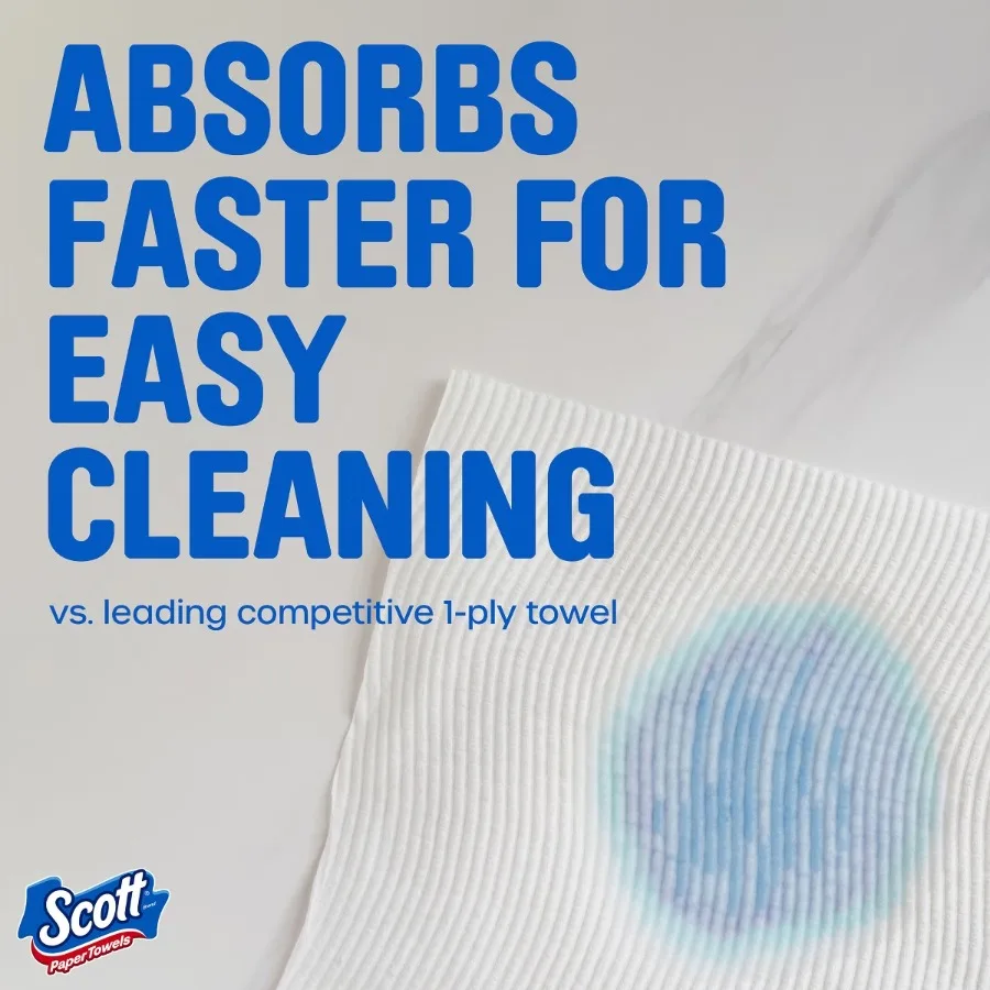 Choose‑A‑Sheet Paper Towels, 2 Triple Rolls, Absorbent Household Kitchen Paper Towels for Daily Cleaning
