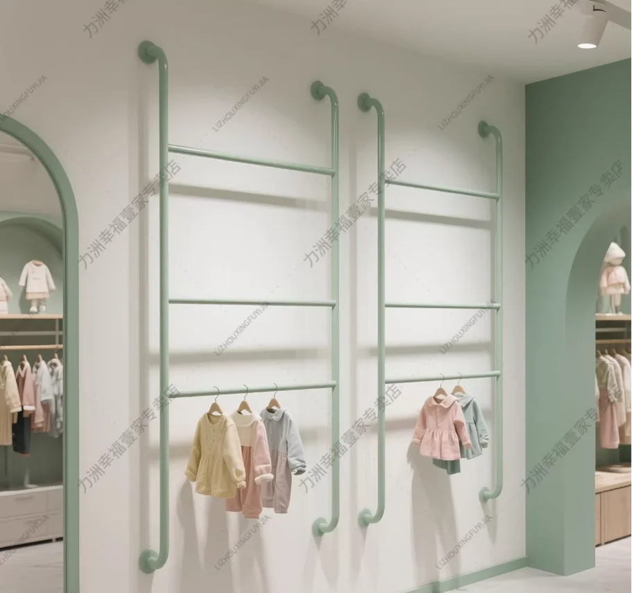 

Women's Clothing StoreChildren's Clothing Store Shelves Floor-standing Children's Clothing Store Display Shelves On The Wall Eur