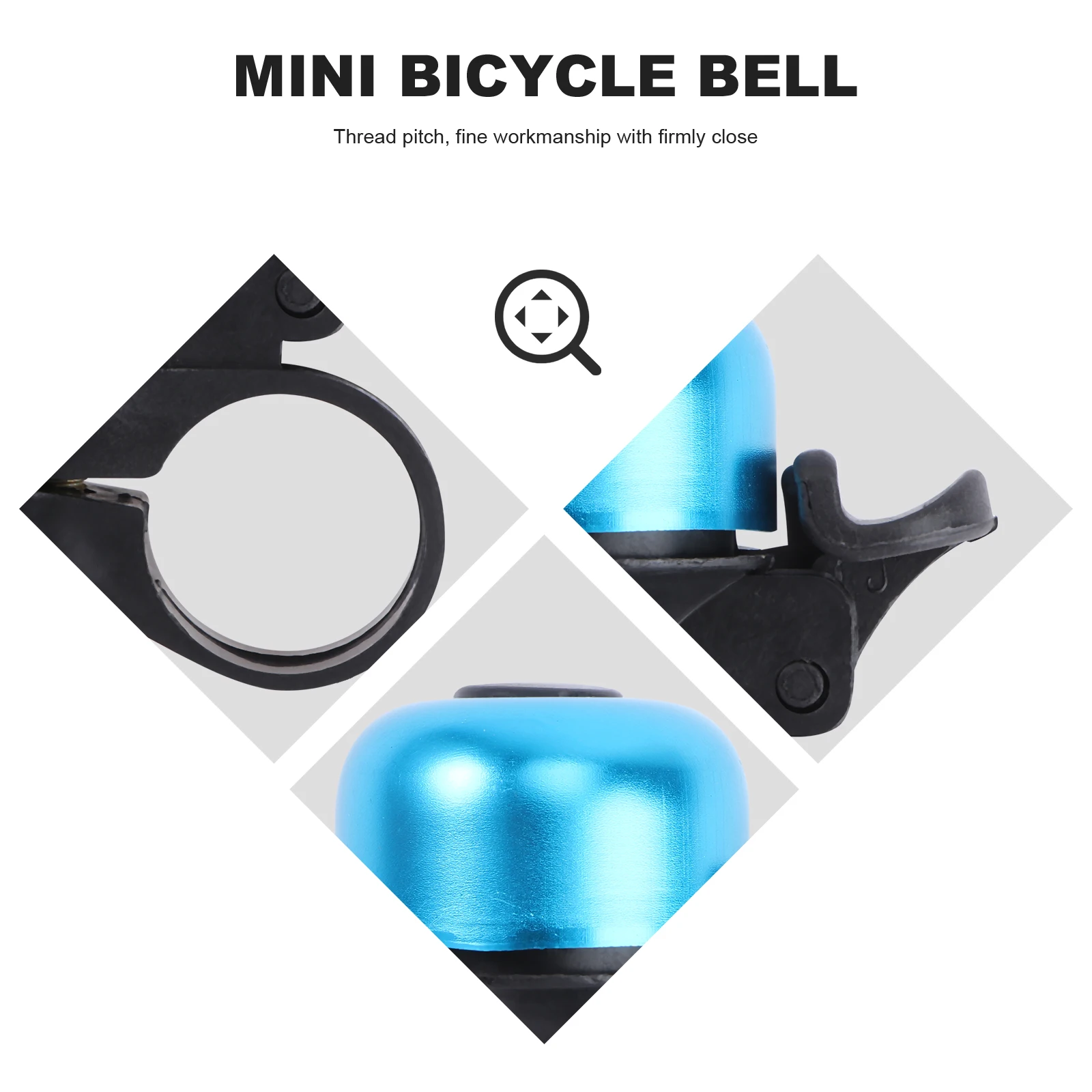 Alloy Mini Bike Bell 30mm Golden Compact Loud Clear Sound Easy Install Adjustable Mounts Bike Bell Ring