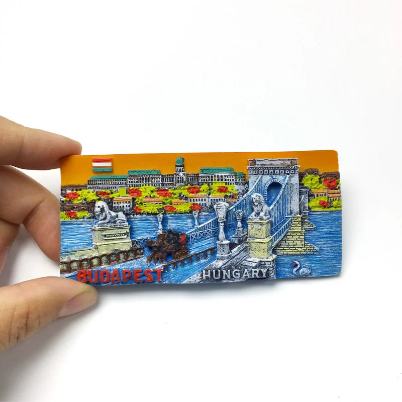 

Budapest Hungary Danube River Landmark 3D Resin Fridge Magnet - Aimants Frigo, Room Decoration, Small Magnets for Home Decor