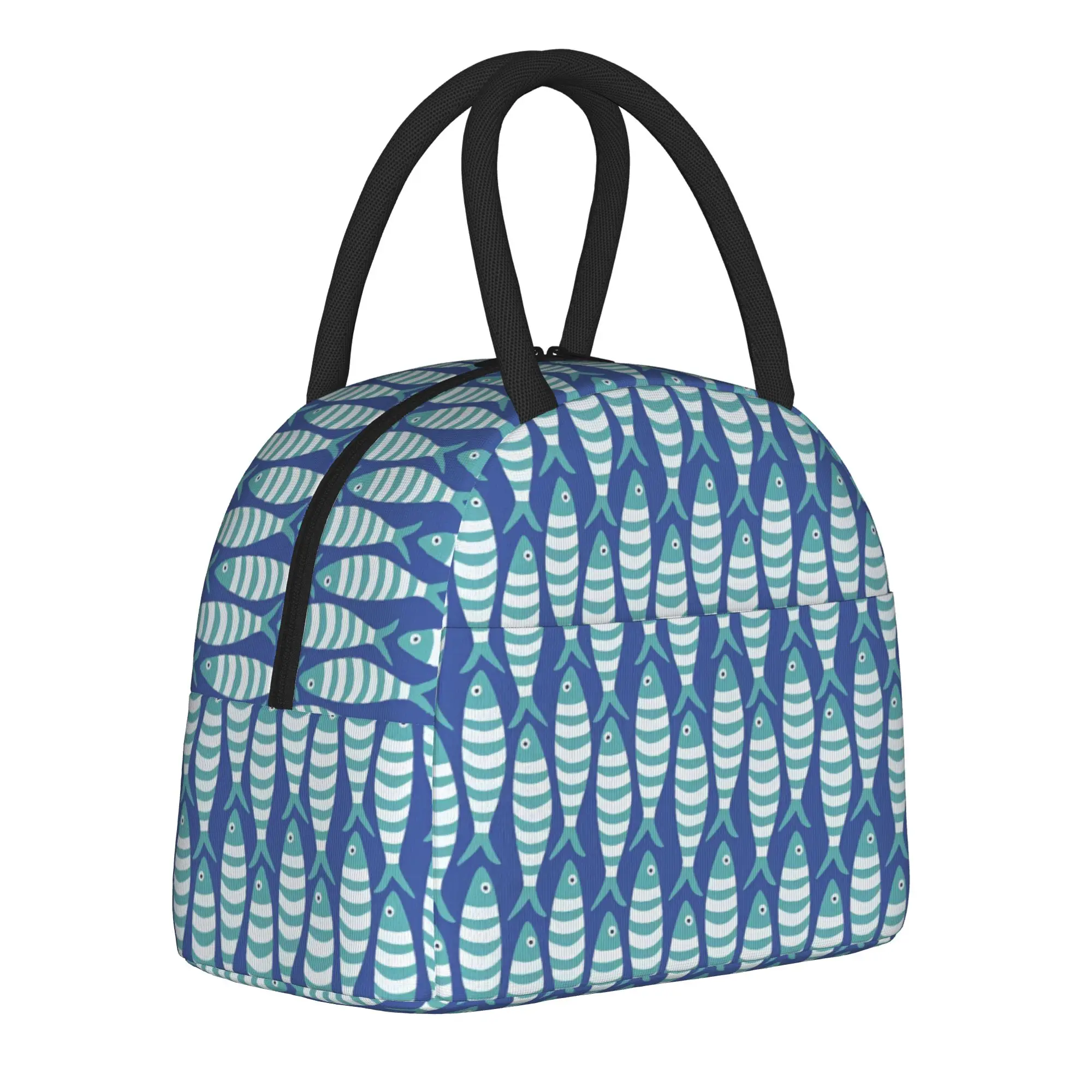 Cartton Fish Ocean  Insulated Lunch Bag Leakproof Starry Whale Sharks Lunch Container Cooler Bag Tote Lunch Box School  Outdoor