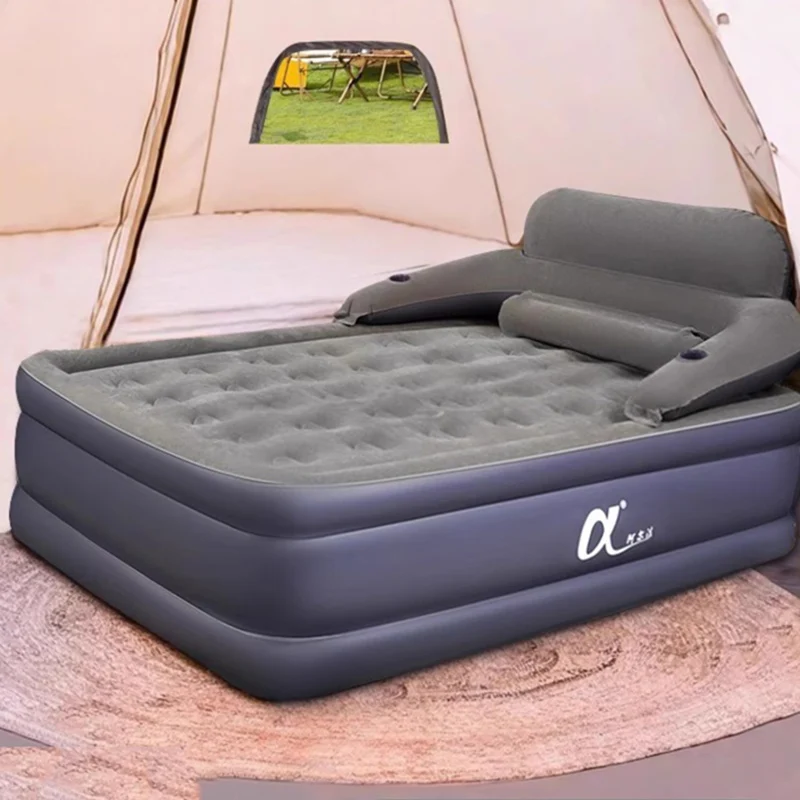 

Adults Fast Inflatable Bed Sleeping Seating Portable Folding Inflatable Bed Tourist Campcot Fotel Dmuchany Outdoor Furniture