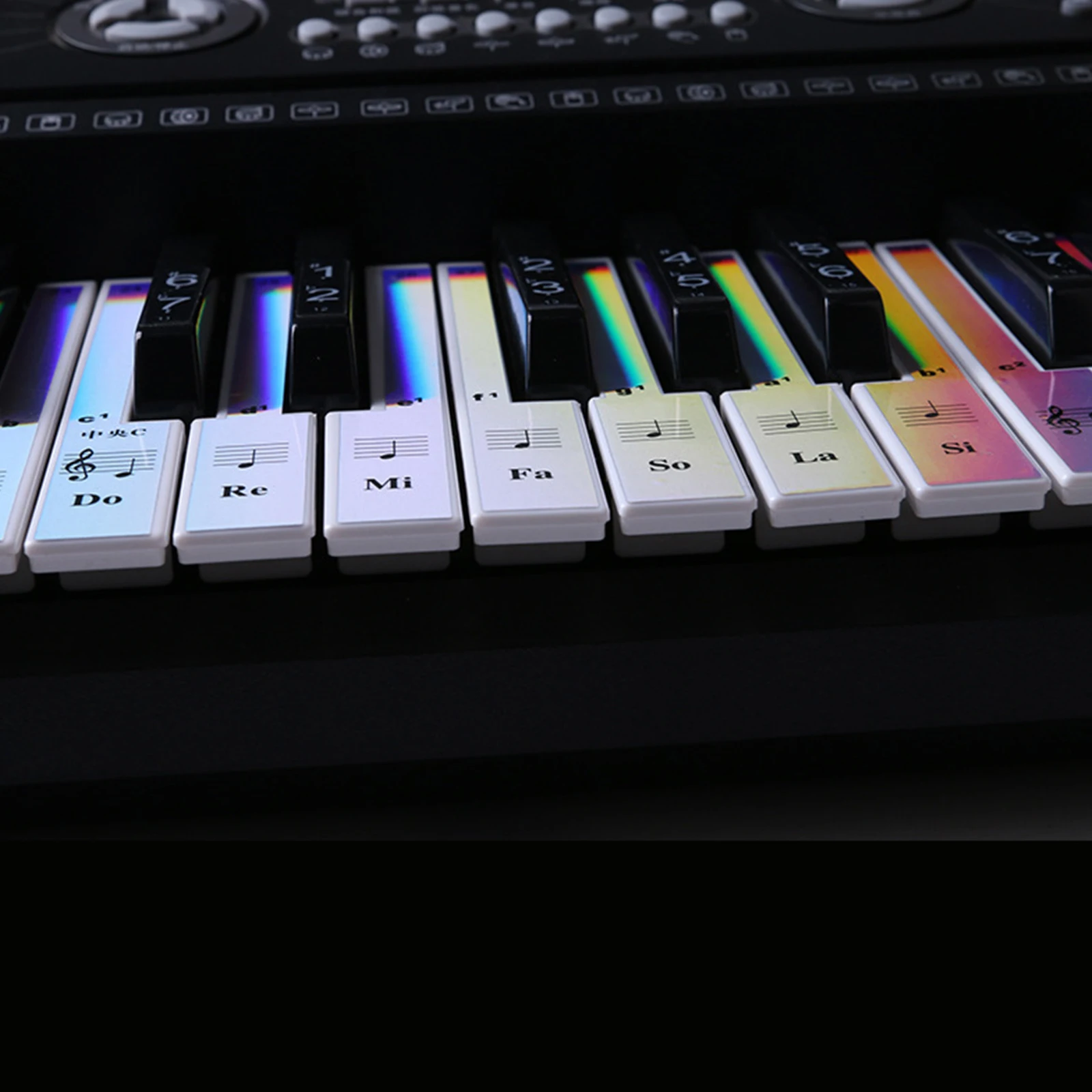 

2pcs Piano Stickers Removable Teaching Tool Beginners Easy Learning Keyboard Decal Accessory Musical Instrument
