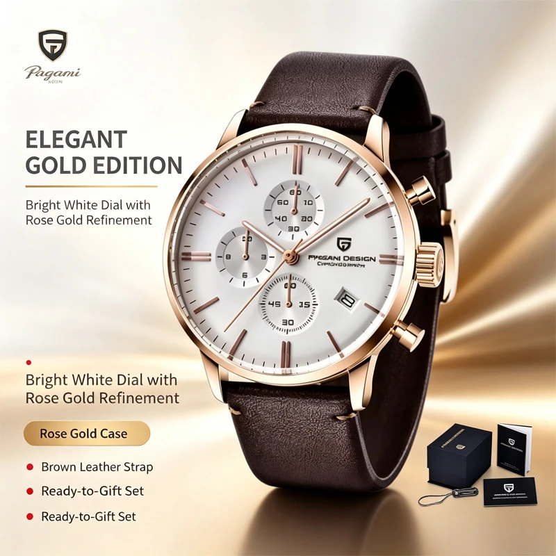Pagani Design Men's Chronograph Watch  Japan VK67 Movt Waterproof Multifunctional Business Sports Quartz Watch Relogio Masculino