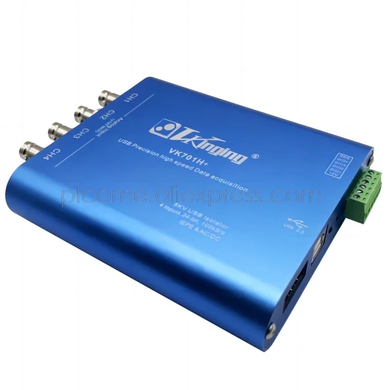 4 Channel USB Synchronous Acquisition Card Isolated 24-bit ADC IEPE UV MV 102.4K/s Data DAQ Labview Matlab