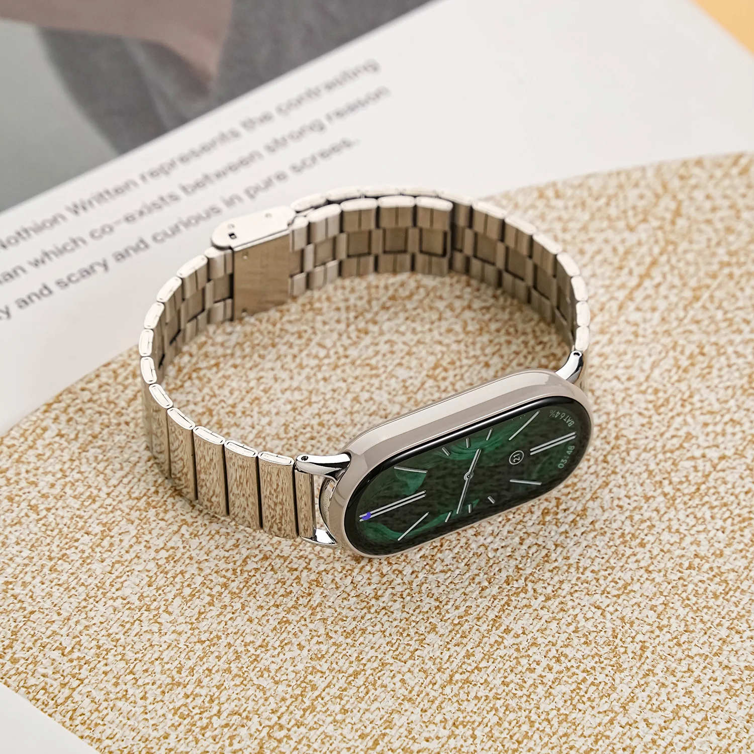 Armband für Xiaomi Mi Band 10 9 8 Metall-Ersatzarmband für Mi Smart Band 9, Miband 8 Zubehör