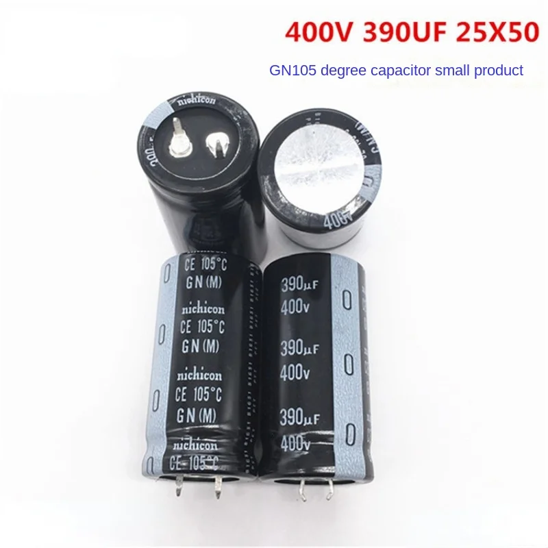 1PCS 400V390UF 25X50 nichicon electrolytic capacitor 390UF40V25 * 50GN105 degrees.