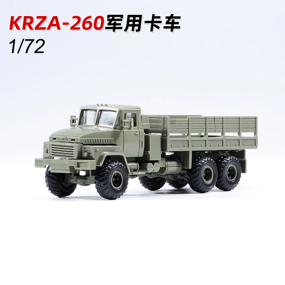 1/72 Scale 4D Assembled Military Trucks Model KRZA-260 High Column Detachable Cloak DIY Plastic Toys for Fans