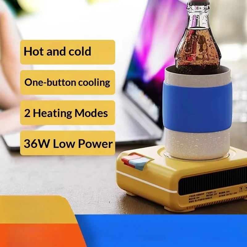Forced Cooling ABS DC Powered Cup Mat Semiconductor Rapid Cooling Heating Constant Temperature Iced Drinks
