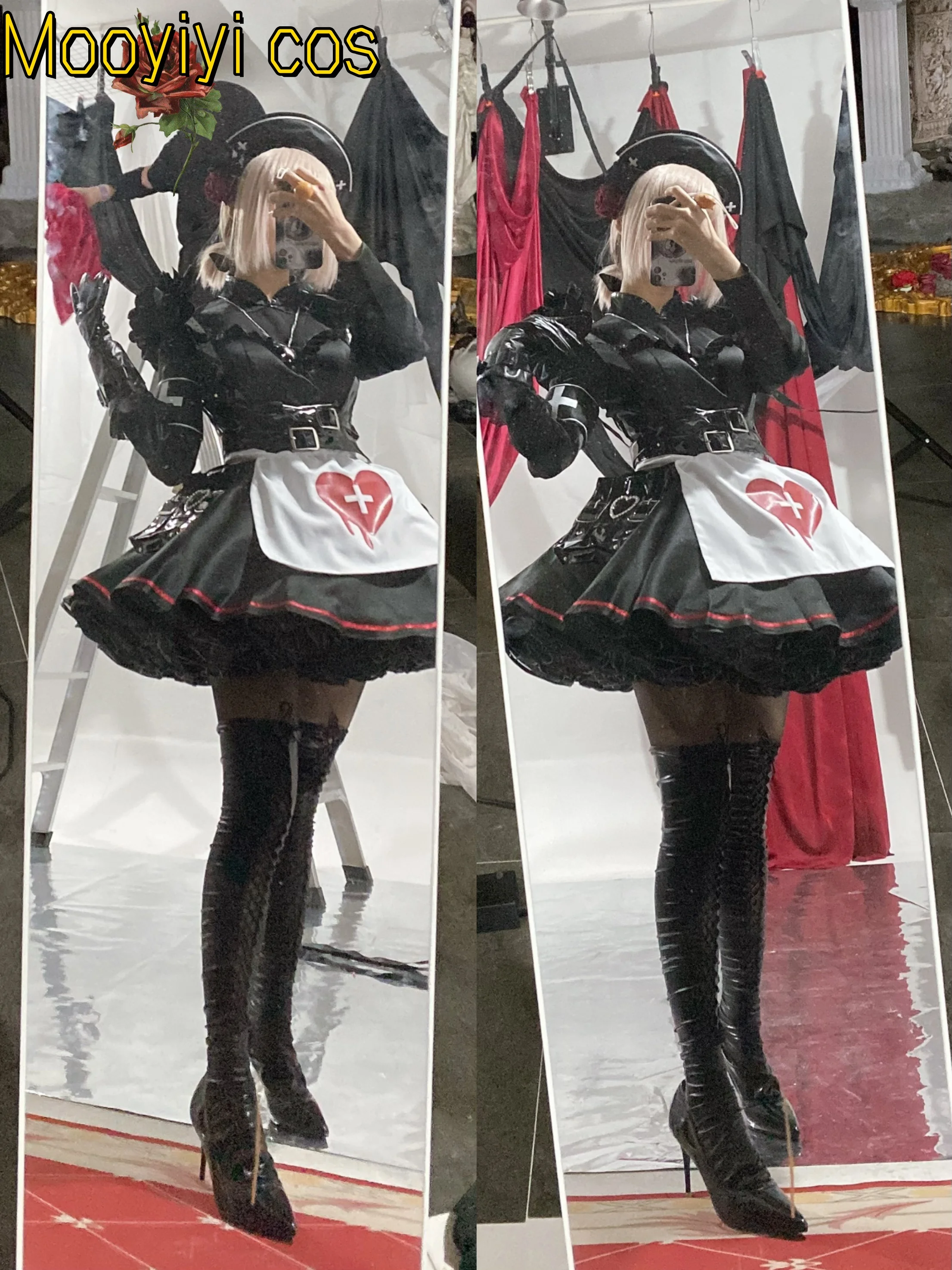 2025 New Mooyiyi cos Florence Nightingale Cosplay Costume Halloween Christmas Role Playing fate Sexy nurse little devil