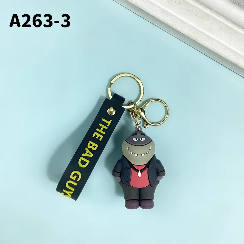 أنيمي الأشرار الشكل المفاتيح لطيف السيد وولف والسيد البيرانا ثلاثية الأبعاد دمية المدرسية قلادة موضة كيرينغ مجوهرات لعبة أطفال هدية