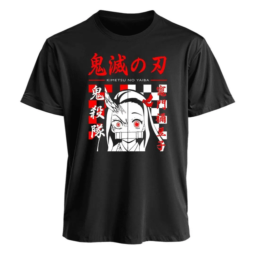 Demon Slayer Nezuko Graphic T Shirt Men Women Anime Print Cotton Short Sleeve Tee Oversized Casual Tops 2026 New Y2k Streetwear