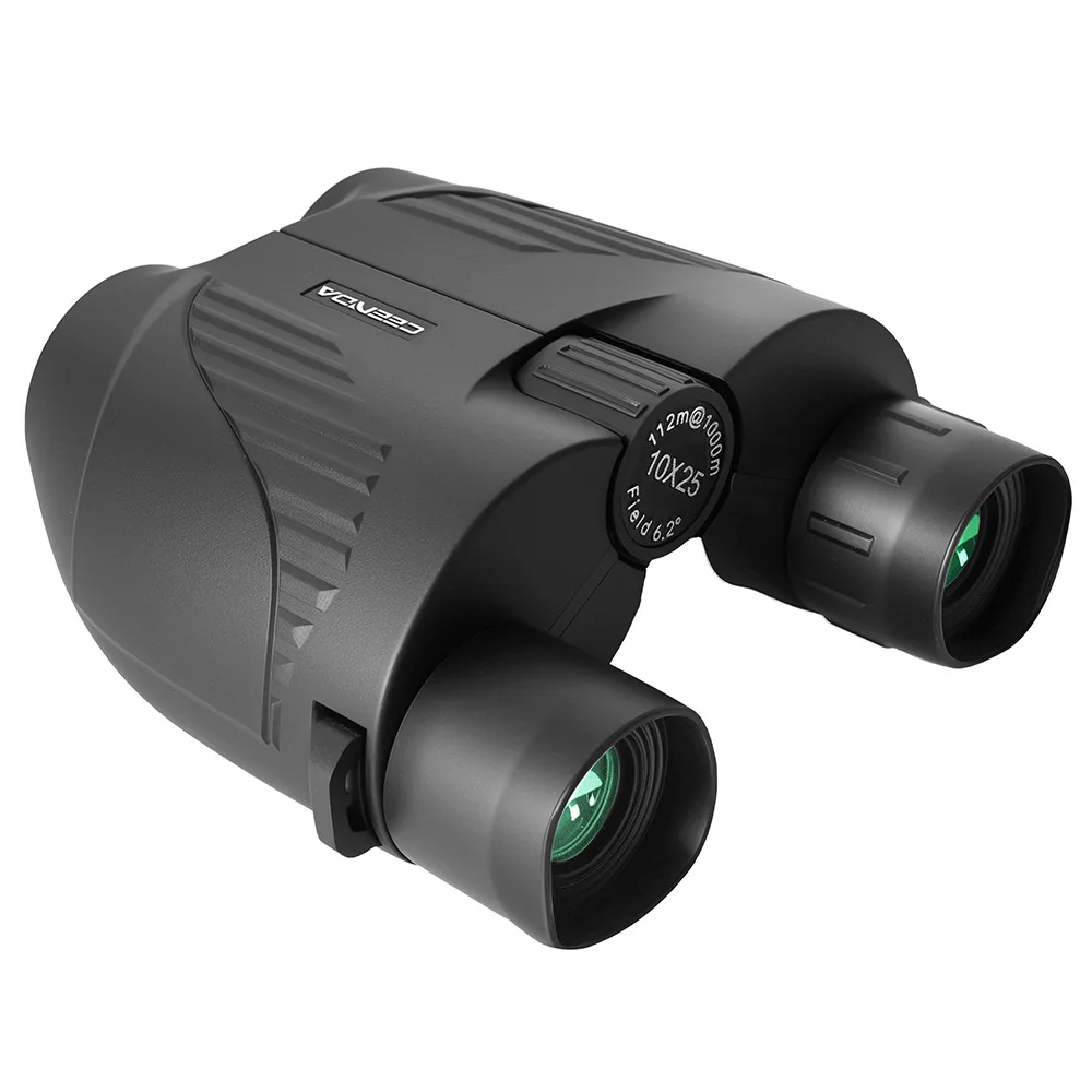10X25 Porro Prism Binoculars HD High Power Compact Portable Binocular Low Light Vision for Outdoor Travel Bird Watching Concert