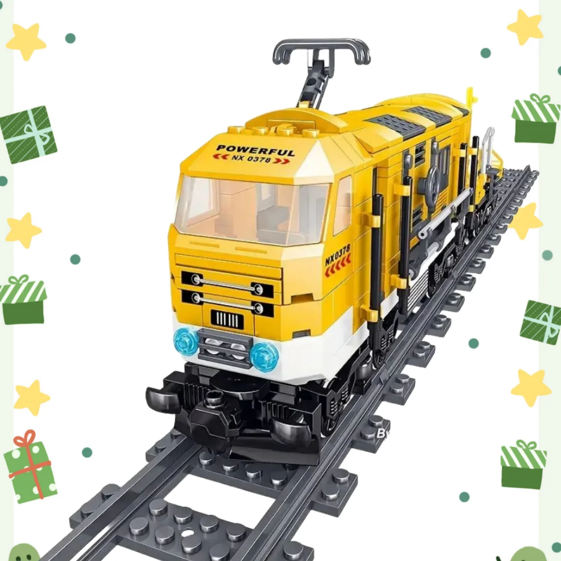 Stadtzug Bausteine Fracht setzt Dampfbahn technik verfolgt Spielzeugs teine für perfekte Weihnachts geschenke