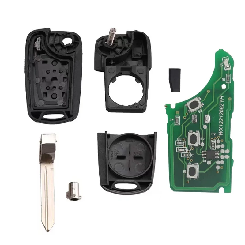 Mando a distancia para llave de coche, carcasa con 3 botones, 433Mhz, Chip ID46, para Hyundai I20, I30, IX35, Avante, Kia K2, K5, Sportage