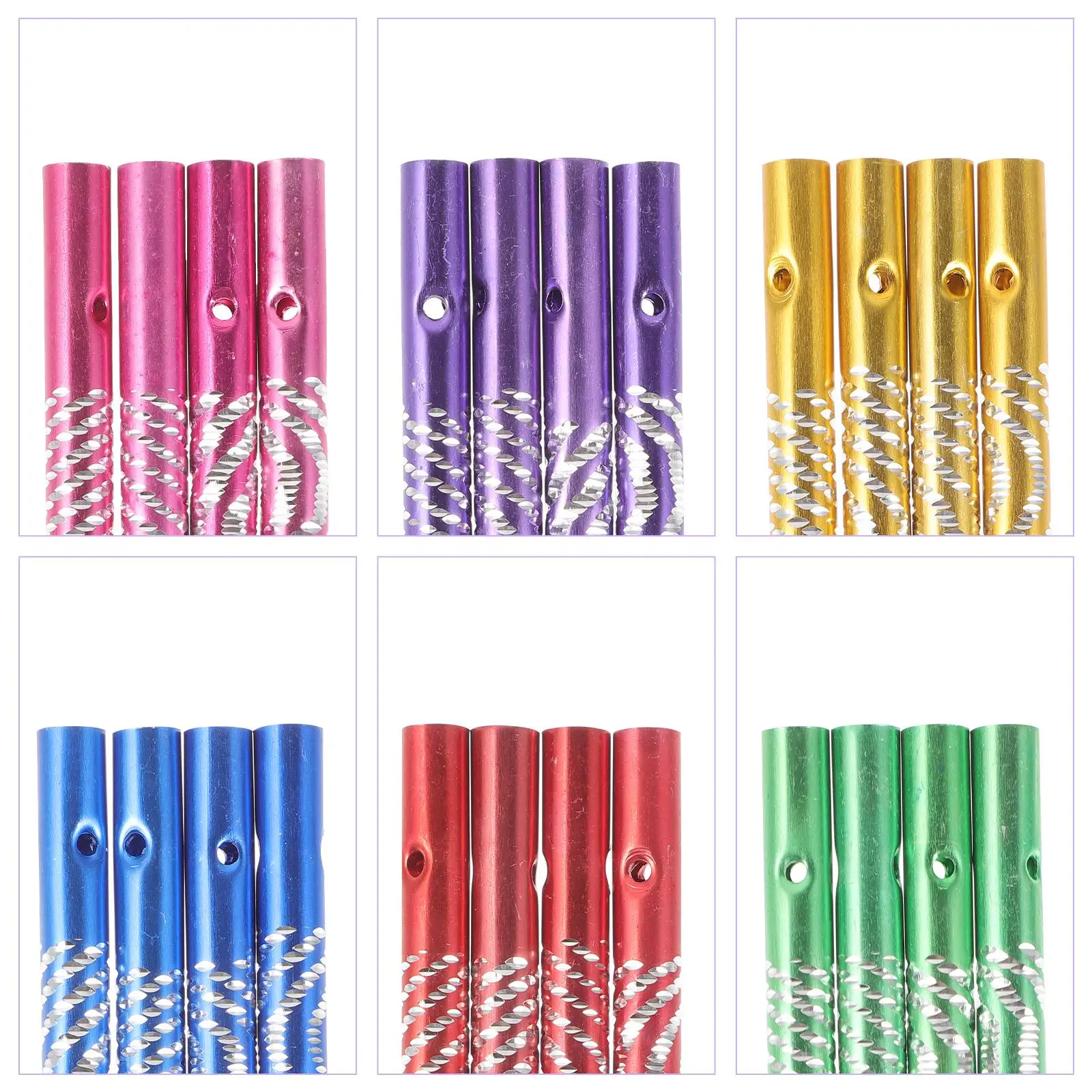 24 ชิ้น Wind Chime หลอดอลูมิเนียมวัสดุเจาะง่ายแขวนบ้านสวนโลหะทนต่อการเกิดออกซิเดชันหัตถกรรม