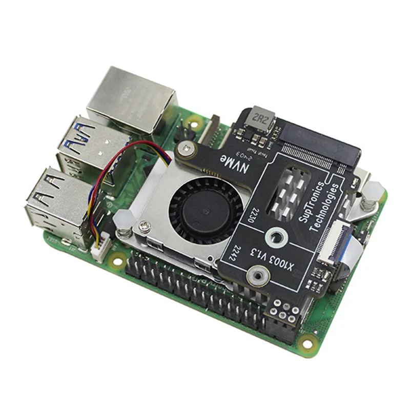 

Оптимальная плата адаптера для Raspberry Pi 5 Pcie To M.2 Nvme HAT + радиатор SSD, мини-адаптер для 2242 2230 Nvme SSD, плата расширения