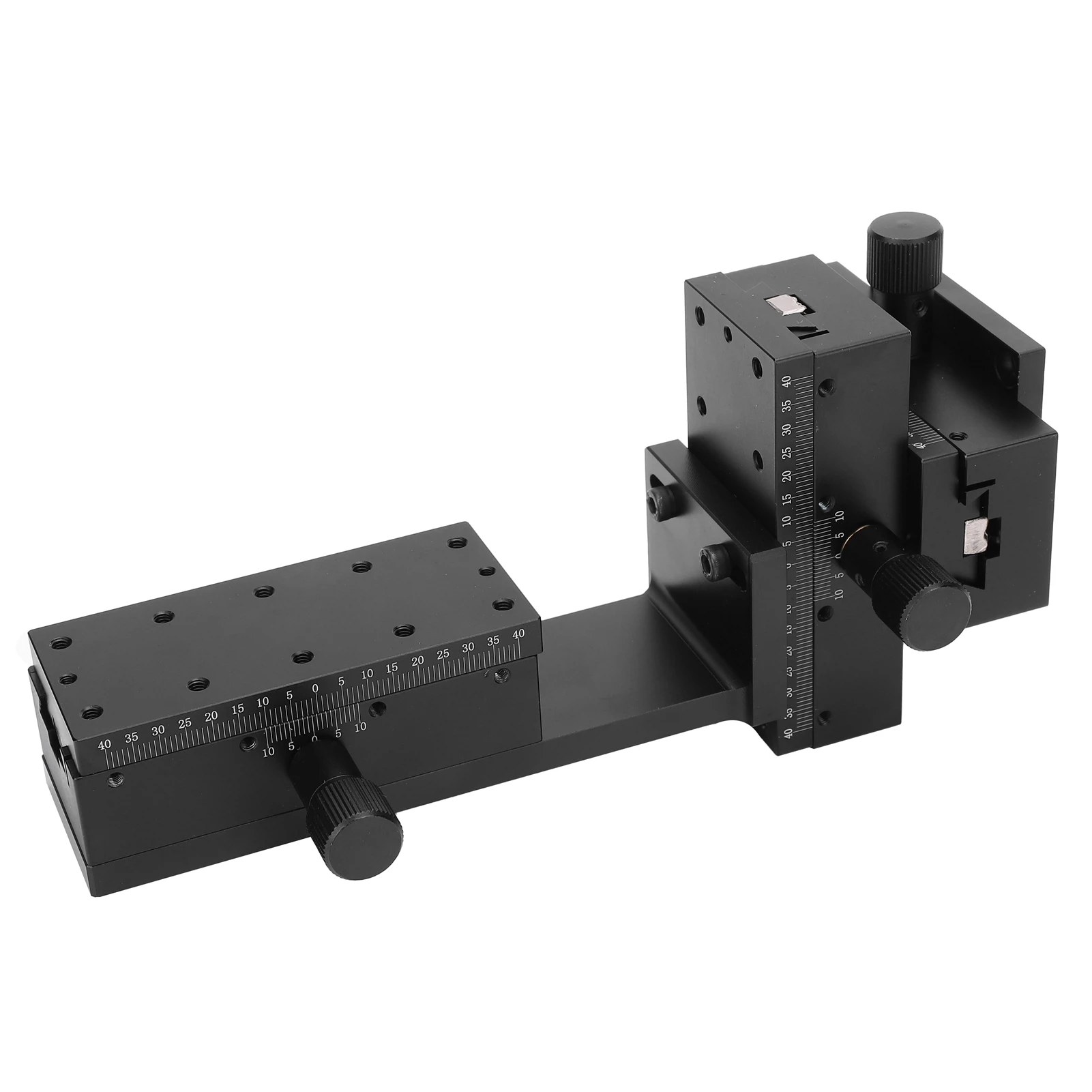 トリミングギア リニア移動ステージ ダブテール溝タイプ アルミニウム合金 XYZ軸 40mmストローク 機器用