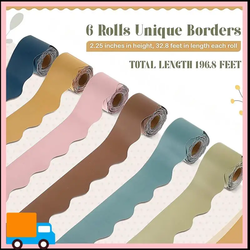 

1Set 196.8 Ft Color Classroom Borders For Bulletin Board Scalloped Bulletin Board For Classroom Bulletin Board Decor Paper