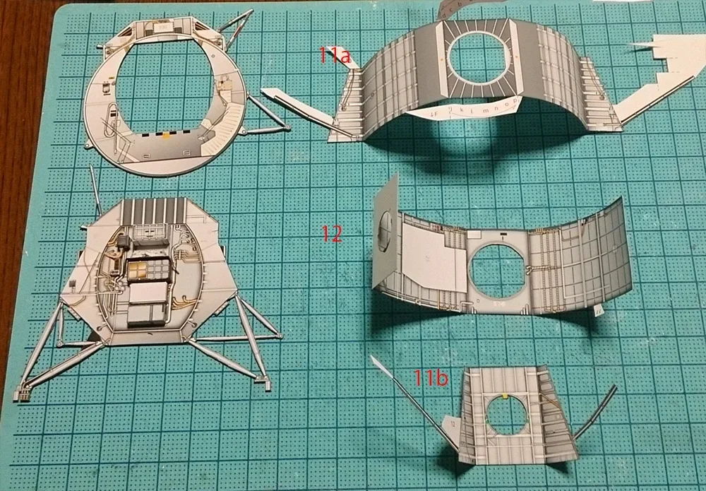 DIY 수제 아폴로 플랜 13 달 모듈, 3D 종이 카드 모델 빌딩 세트, 건설 교육 장난감, 군사 모델