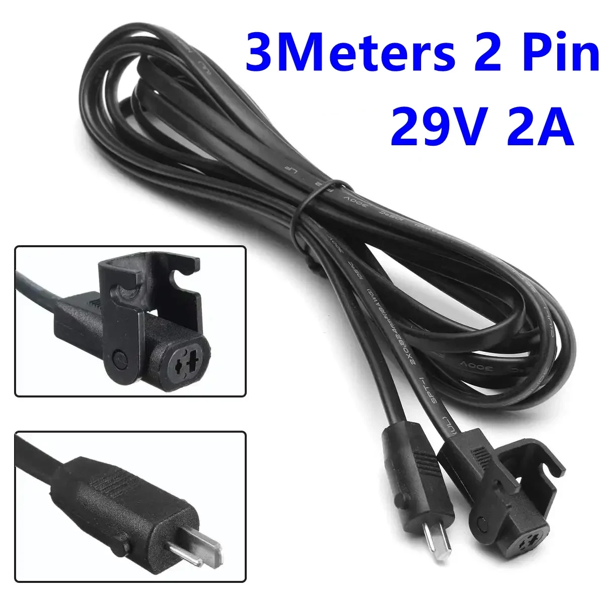 Electric Recliner Chair Sofa Extension Lead Cable 2A 29V 3Meters 2 Pin to Transformer Apapter view 3