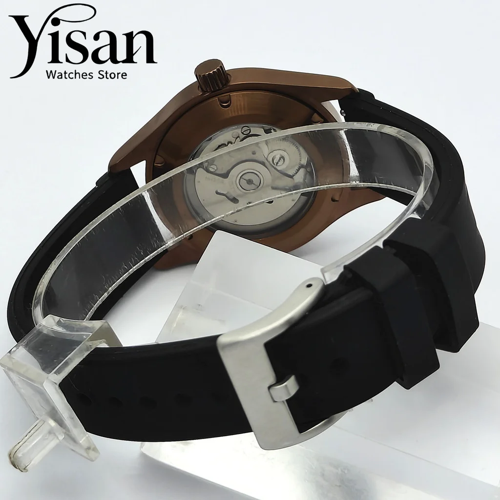 36mm 39mm NH35 automatic movement sapphire glass aseptic black-red dial men's automatic watch - view 6