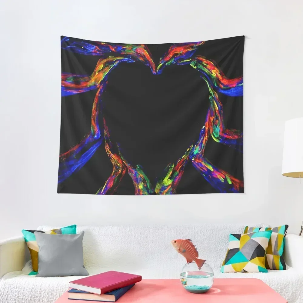 

Heart and Hands Tapestry Decoration Home Room Decorating Aesthetic Tapestry