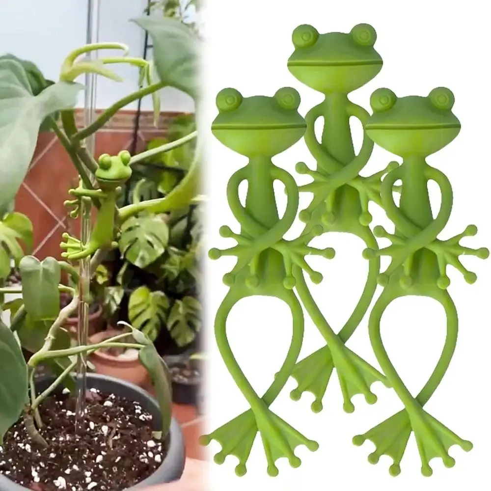 

1/2/4PCS Universal Frog Plant Stand Garden Trellis Green Plant Climbing Fixture Clips Supporting Plant