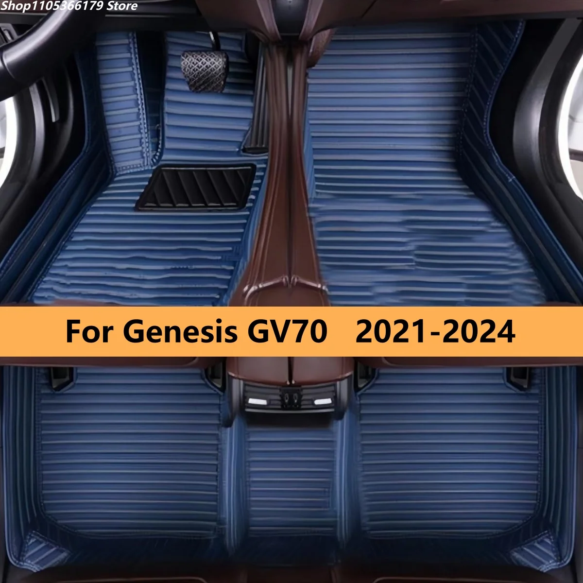 

Custom Car Floor Mats Fit For Genesis GV70 2021 2022 2023 2024 Car Leather Carpet Pads Full Set Foot Matts Rugs