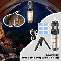 3 in 1 Camping Lantern USB Rechargeable Telescoping Tripod Outdoor Light Waterproof with Triangle Bracket for Outdoor Camping