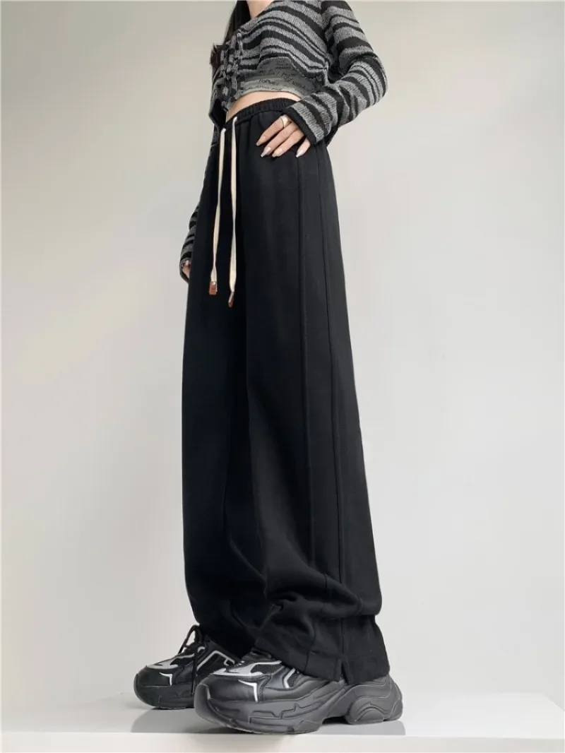 

Autumn New Sporty Pants Women High Waist Loose Casual All-match Fashion Streetwear Female Simple Daily Korean Y2k Pants