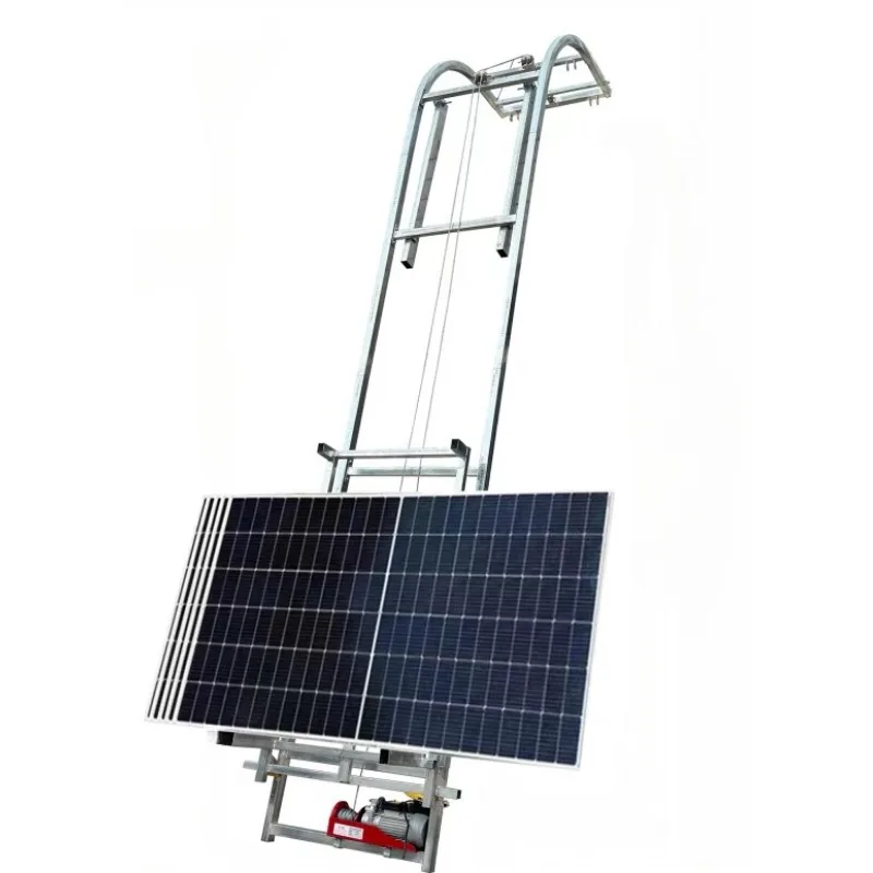 Small electric portable photovoltaic panel lifting glass door and window lifting crane
