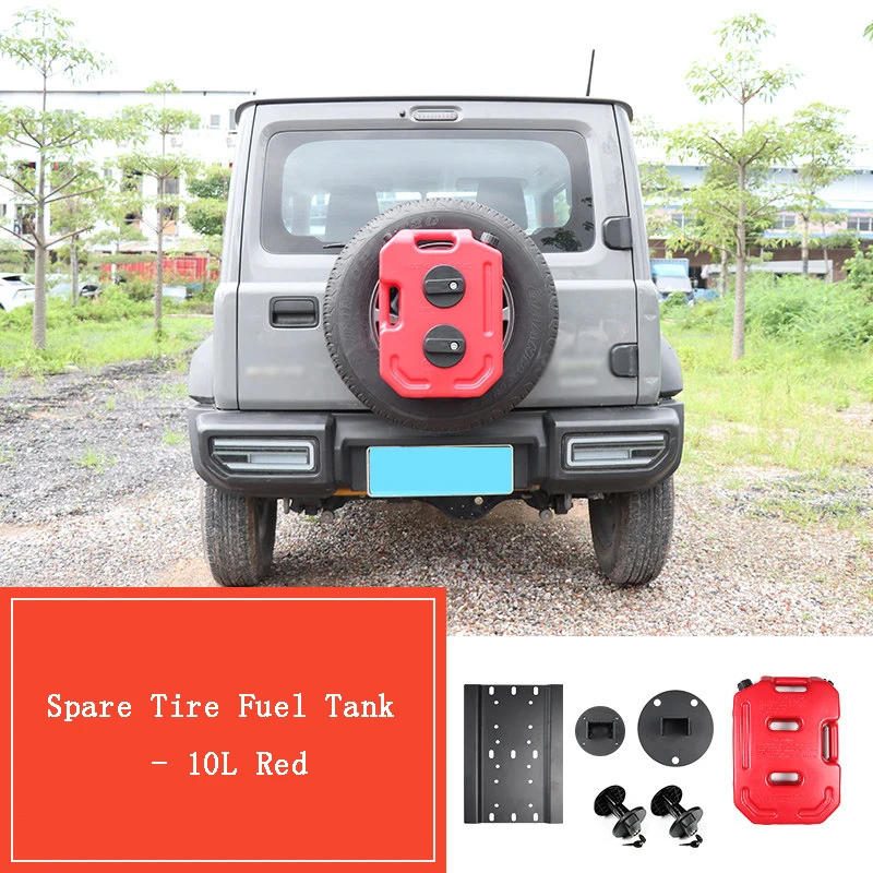 10L Lockable Fuel Water Tank for Suzuki Jimny JB74 2019-, Spare Wheel Mount Jerry Can with Tap for Overland Camping,JMN140