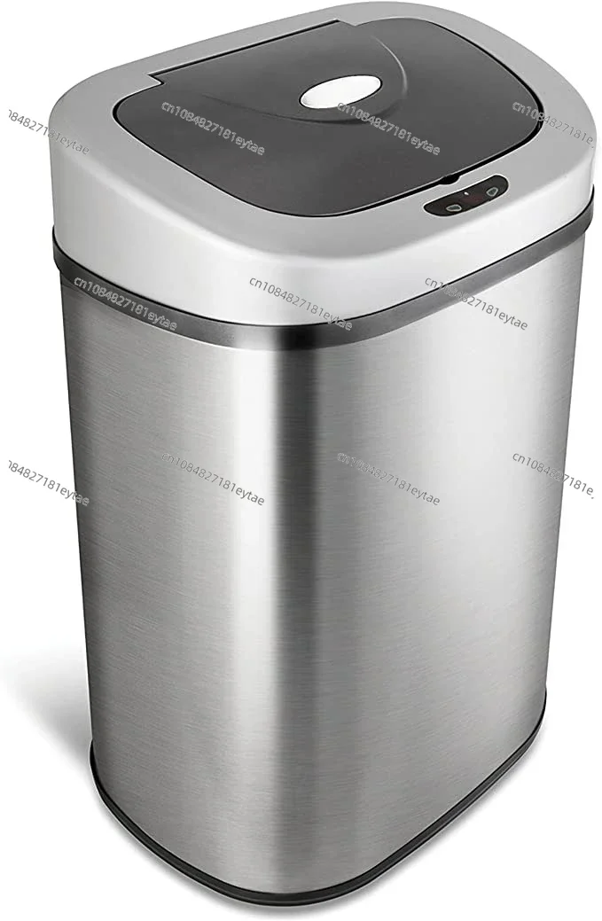 80L Big Stainless Steel Trash Can Smart Trash Can Dustbin Auto Rubbish Bins For Kitchen Hotel Smart Waste Bins