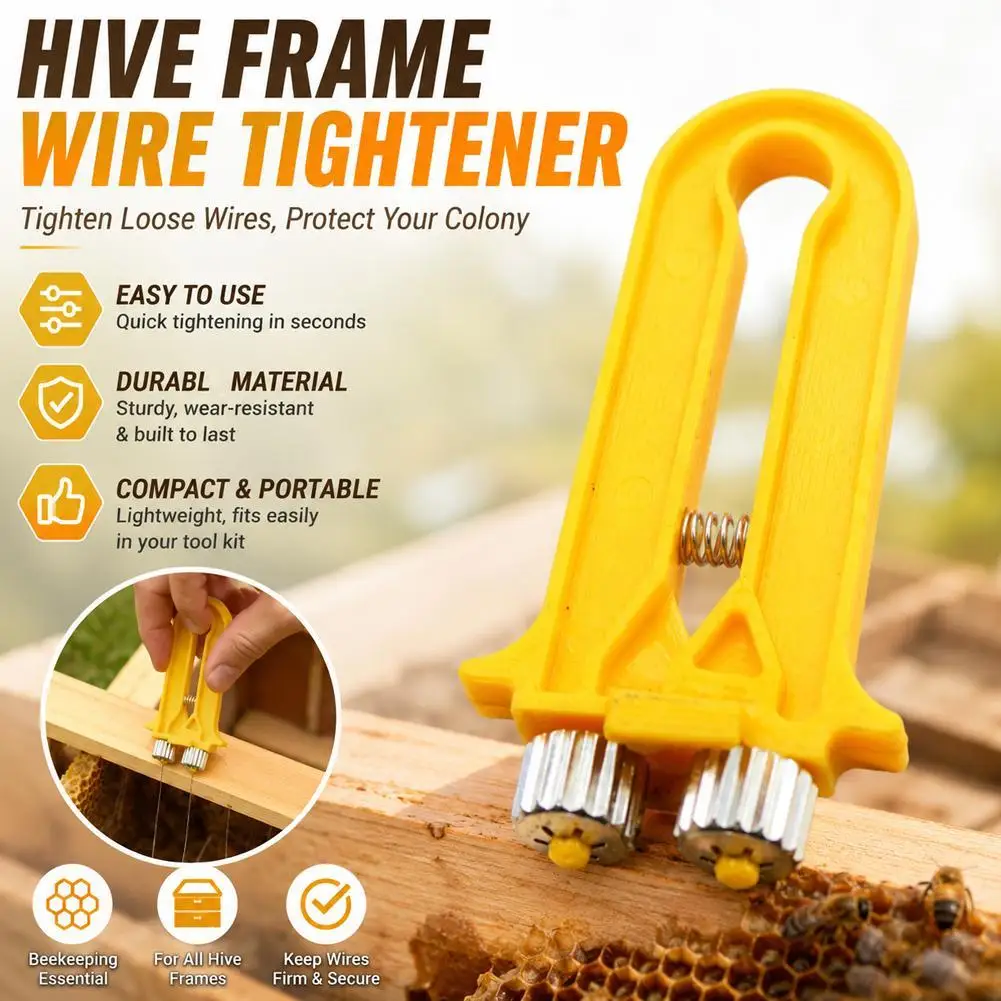 Bee Tool Tensioner Crimper For Beehive Frame Wires Heavy Duty Wire Tightener With Ergonomic Handles Precise Crimping Beekeeping