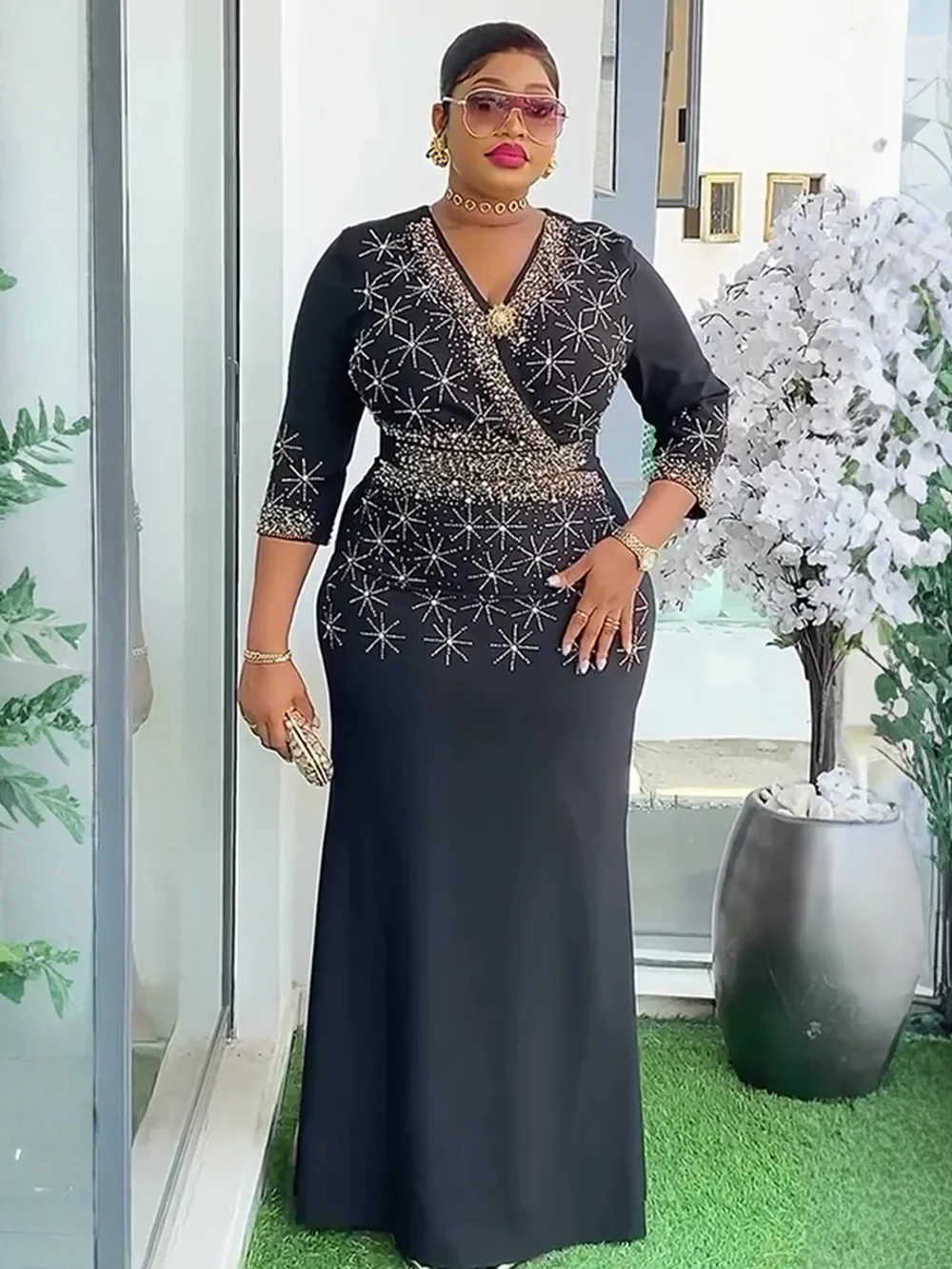 

Африканские платья для женщин, большие размеры, африканская одежда, Дашики, Анкара, платье, мусульманское, Турция, свадебная вечеринка, длинное платье макси 2025