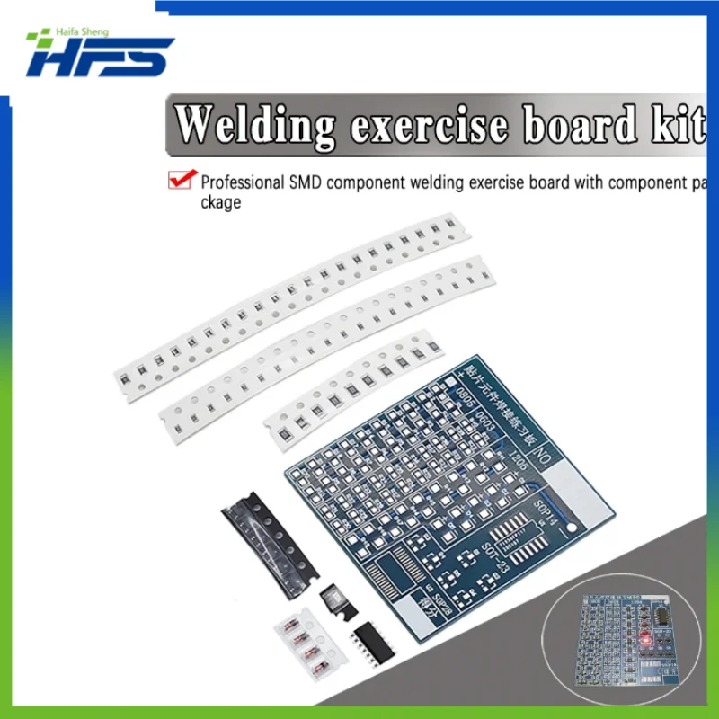 

DIY Circuit Board Kit for Soldering Practice, PCB, SMT, SMD, Fanny Skill Training, Electronic Suit, 77PCs Components