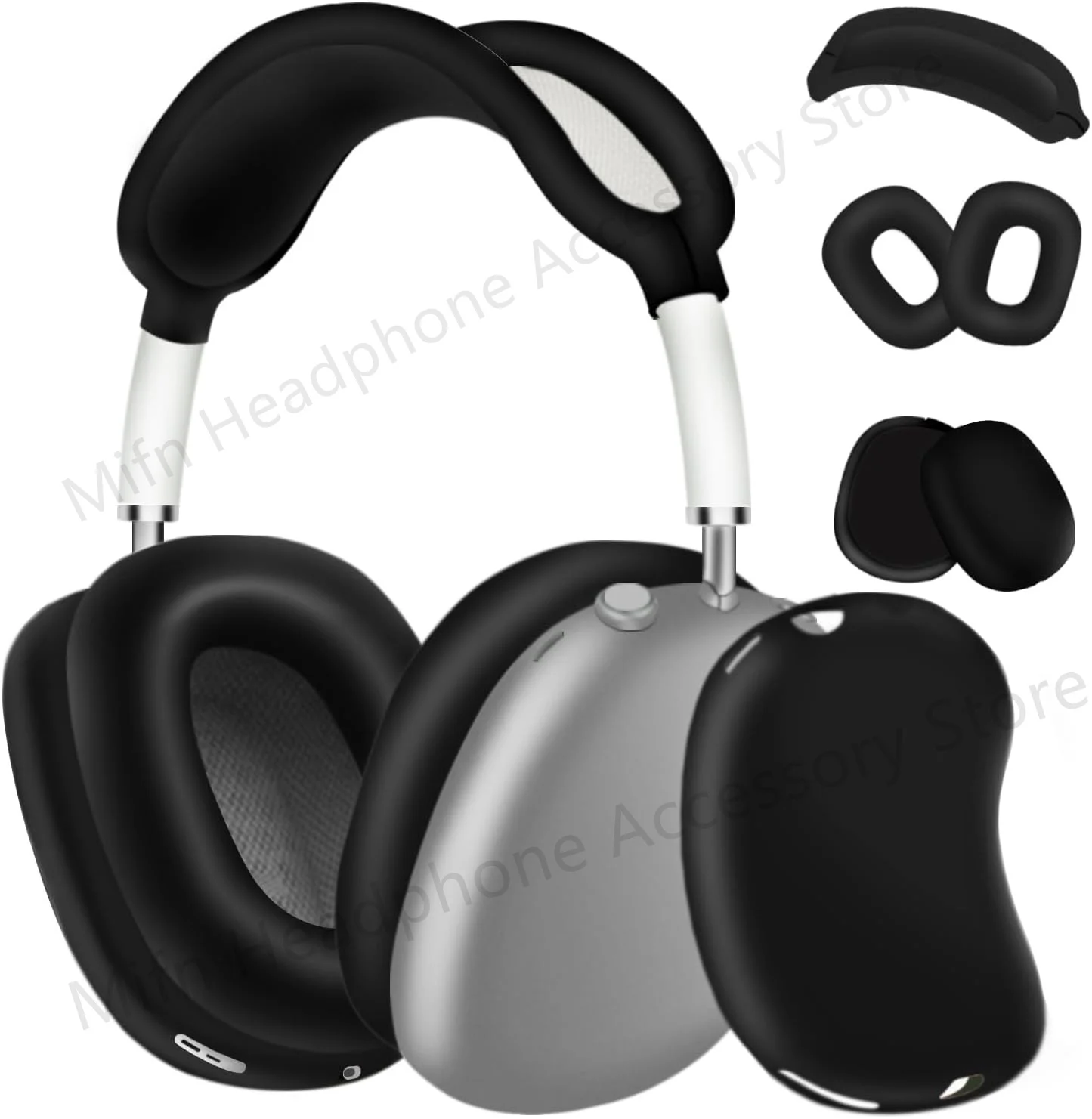 سماعة اكسسوارات مجموعة ل Airpods ماكس 2021 شفاف/سيليكون لينة عقال غطاء استبدال غطاء سماعة اكسسوارات