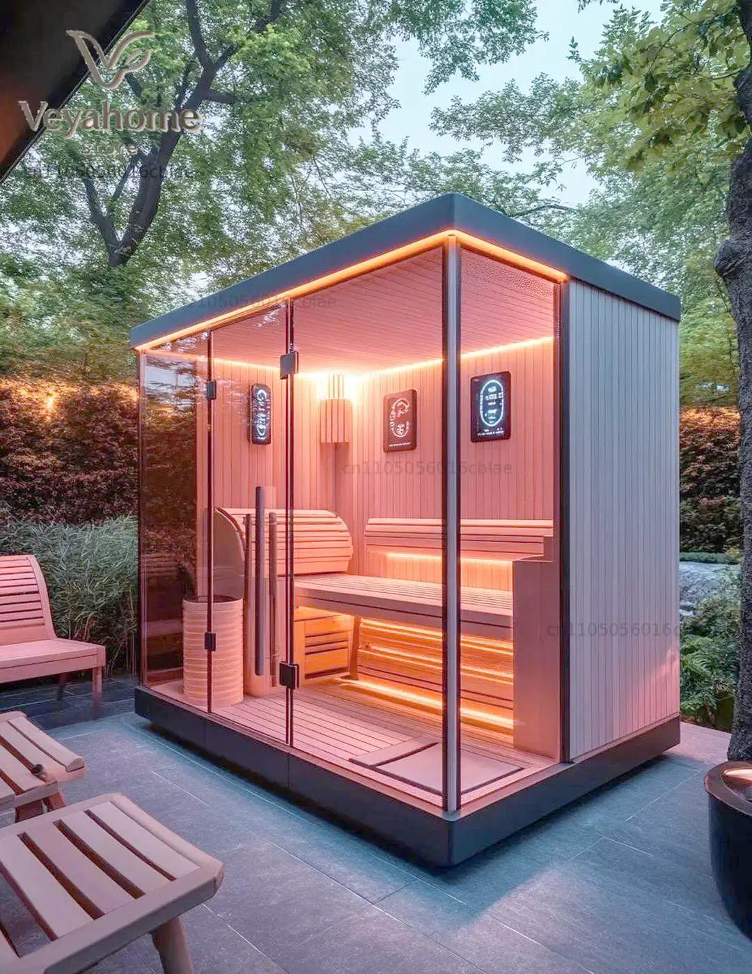 Outdoor mobile sauna household steam room dry and wet steam room courtyard waterproof and sun protection