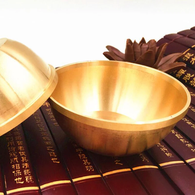 1Pc Copper Tibetan Bowl Buddha Disciples to Supply Water Meditation， of the cup