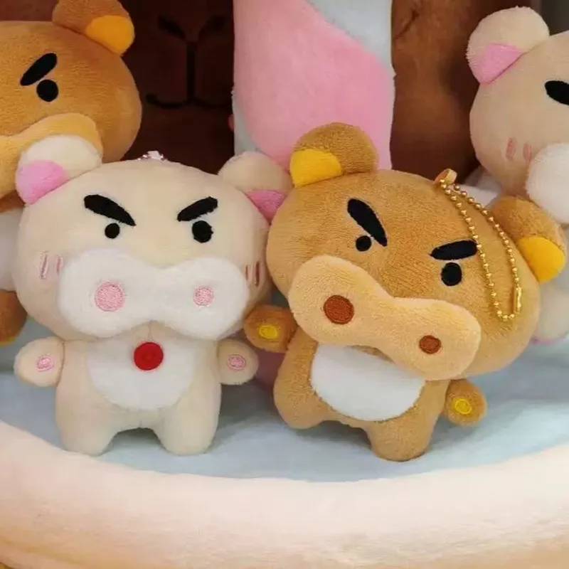 New Cute Bear Pig Plush Keychain Funny Expression Soft Toy Pendant Cartoon Doll Kawaii Decor Bag Xmas Cute Gift For Friends Kids