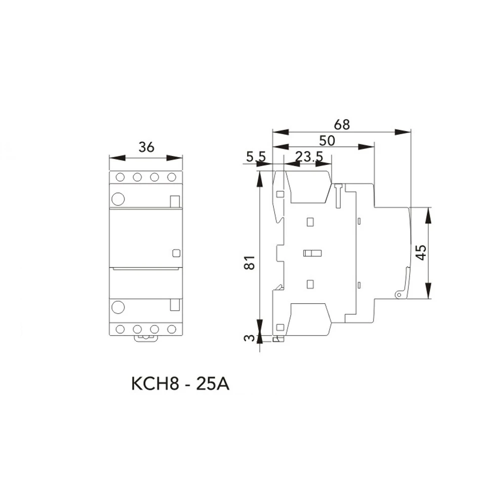 4P 25A AC Contactor Din Rail Mounted Household Smart Modular for Home House Hotel AC220V 2P 16A 20A 25A 2NC 2NO  LKNDIZ