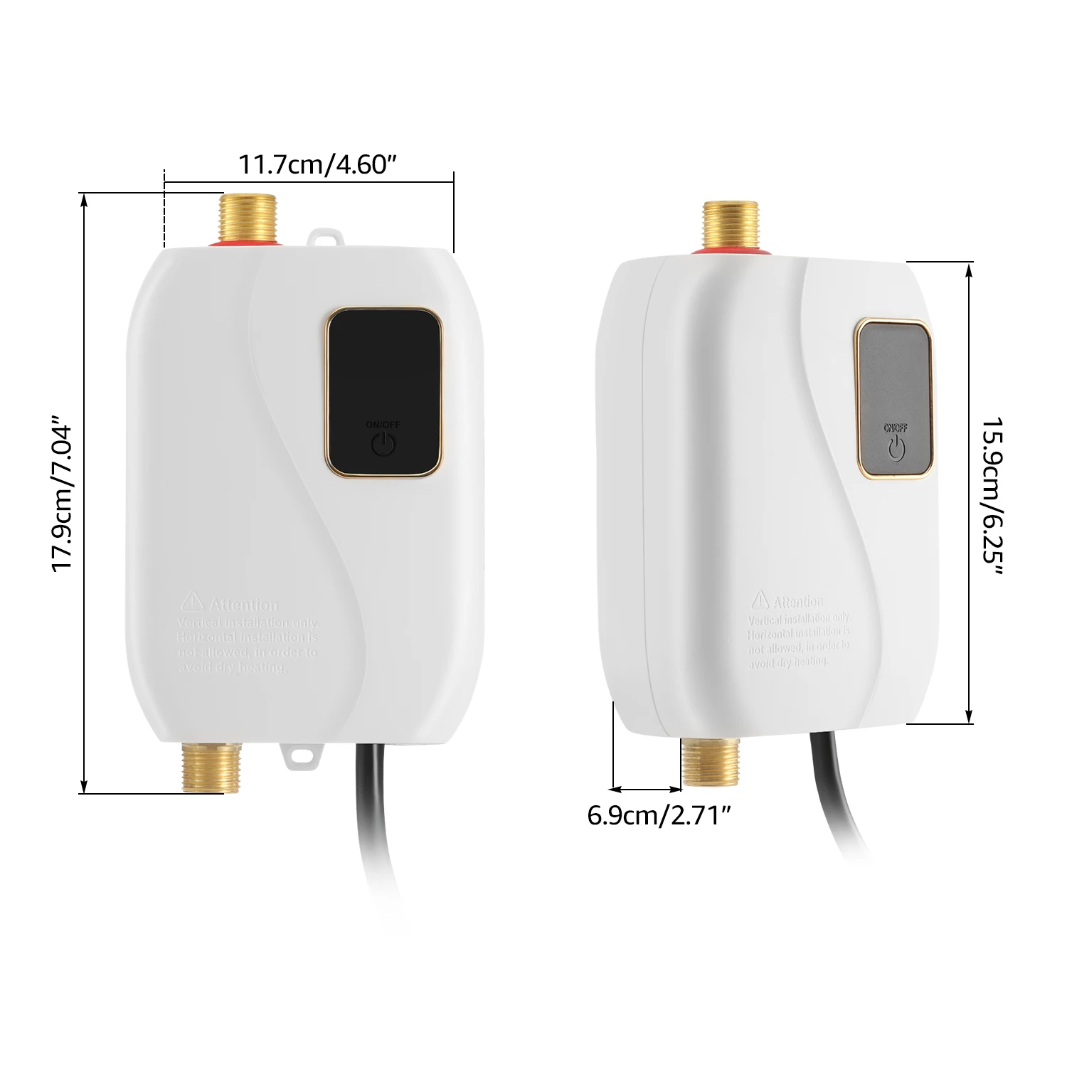 سخان مياه كهربائي بدون خزان دش ساخن فوري سخان المطبخ 110 فولت 3000 وات الولايات المتحدة