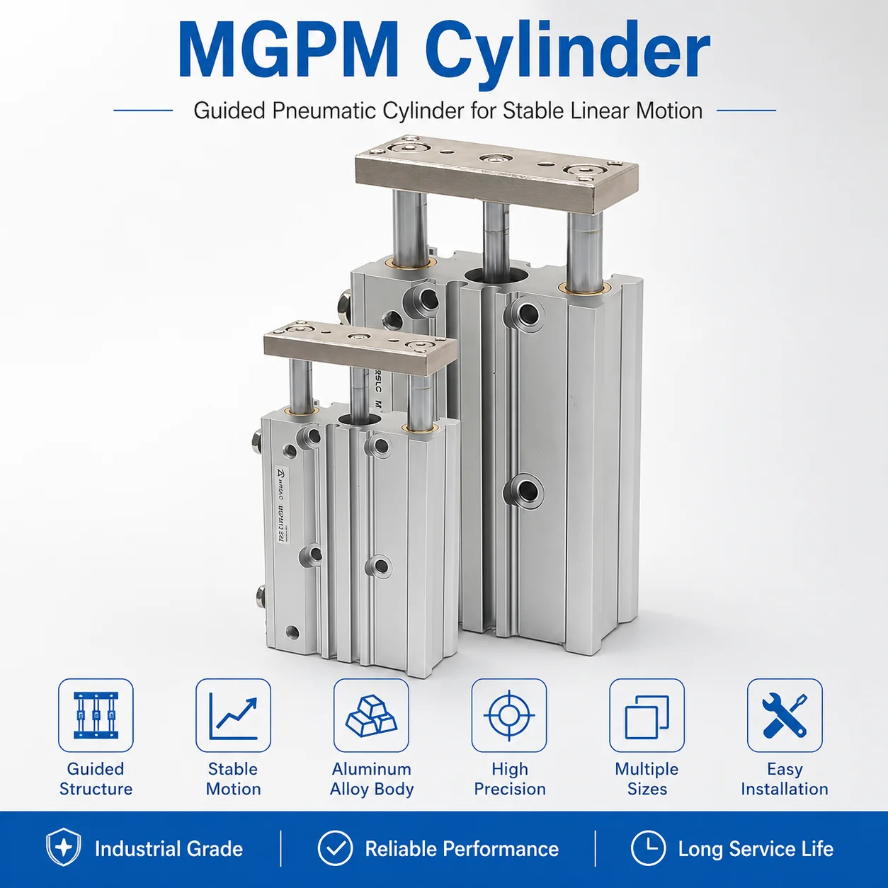 MGPM Pneumatic Compact Guide Cylinder Bore MGPM25 Stroke 10mm-250mm AFR Brand