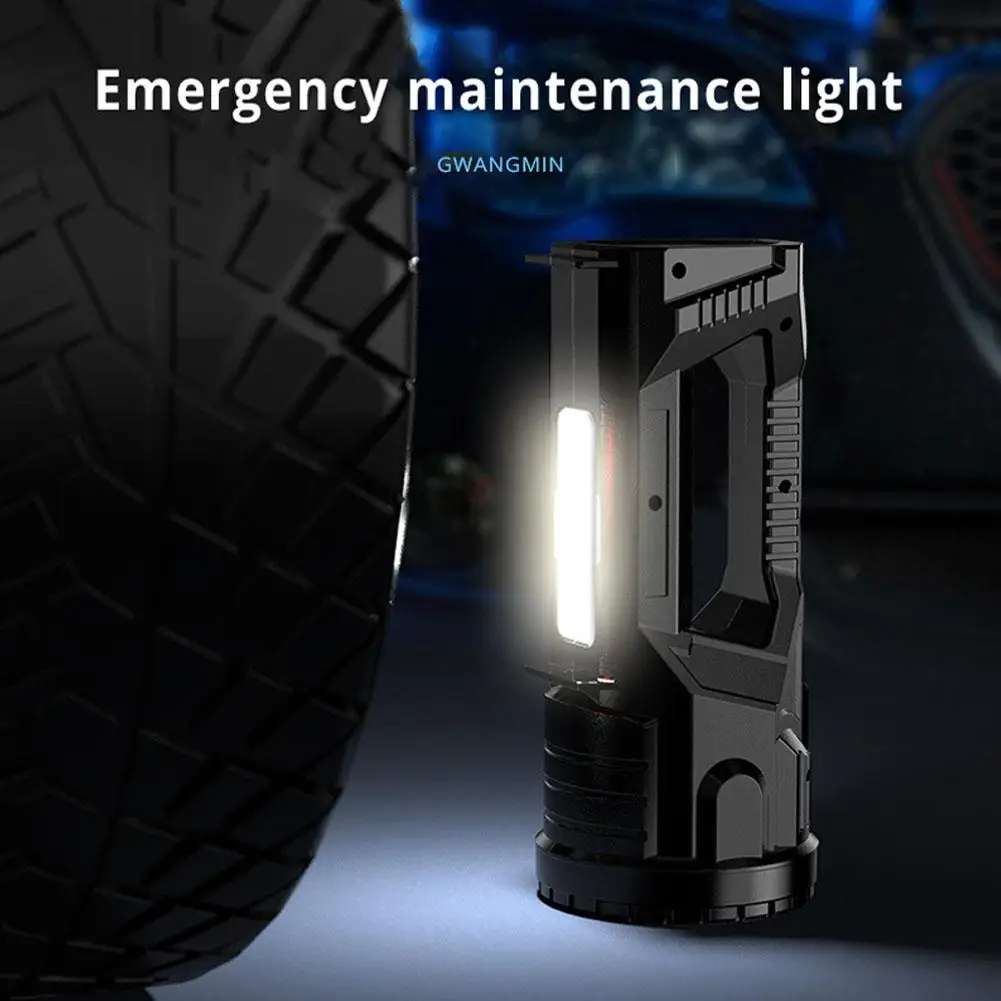 Powerful LED Searchlight Outdoor Multifunction USB Rechargeable Work Light LED Flashlight Long Range Camping Lantern