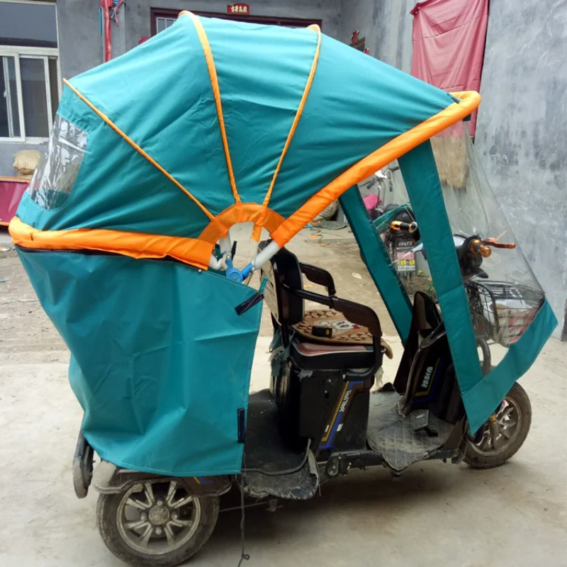 

Electric three wheel awning rain shelter awning Three wheel folding awning is suitable for a variety of small awnings